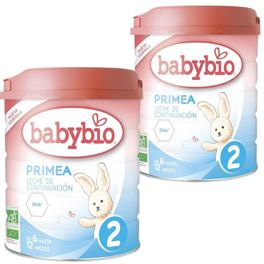 BABYBIO Primea 2 Leche de Continuación BIO 6-12m Duplo 2x800g