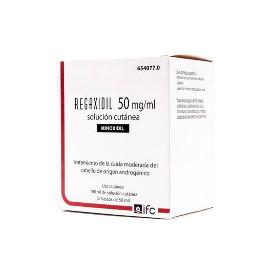 Regaxidil 50 mg/ml Solución Cutanea 3 Frascos 60 ml