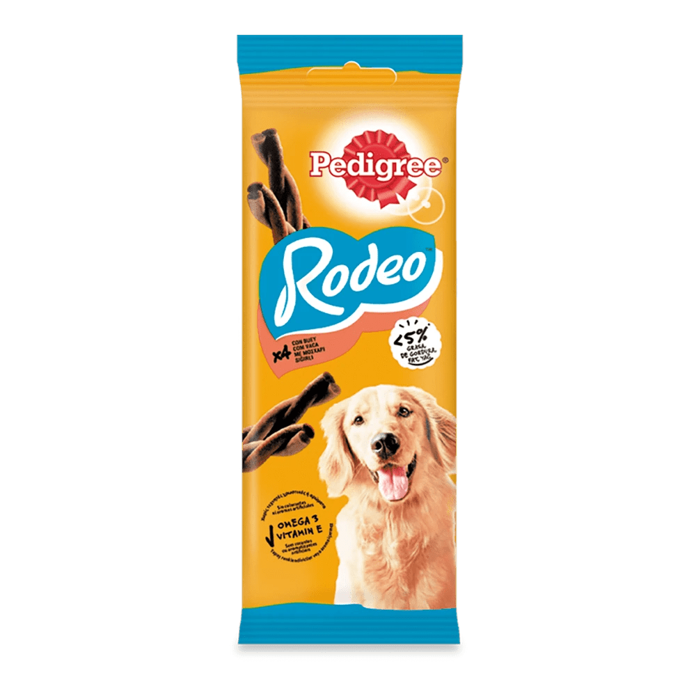 Pedigree Rodeo Strisce Masticabili al Manzo, confezione da 20 pezzi