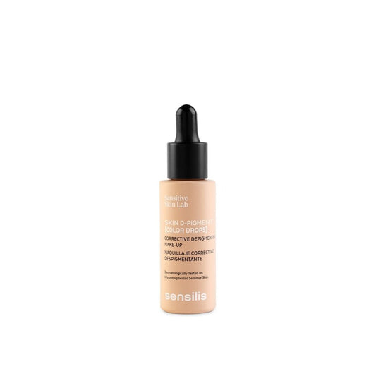Sensilis Skin D-Pigment Color Drops Maquillaje Correctivo Despigmentante Color Beige Dorado 30 ml
