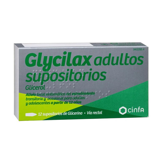 GLYCILAX Adultos 3.31G 12 Supositorios Glicerina