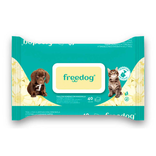 Freedog Toallitas Húmidas Manzanilla 40 uds