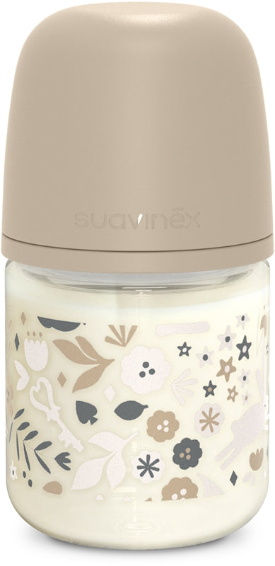 Suavinex Biberon Vetro Silicone S Wonderland Beige 120ml