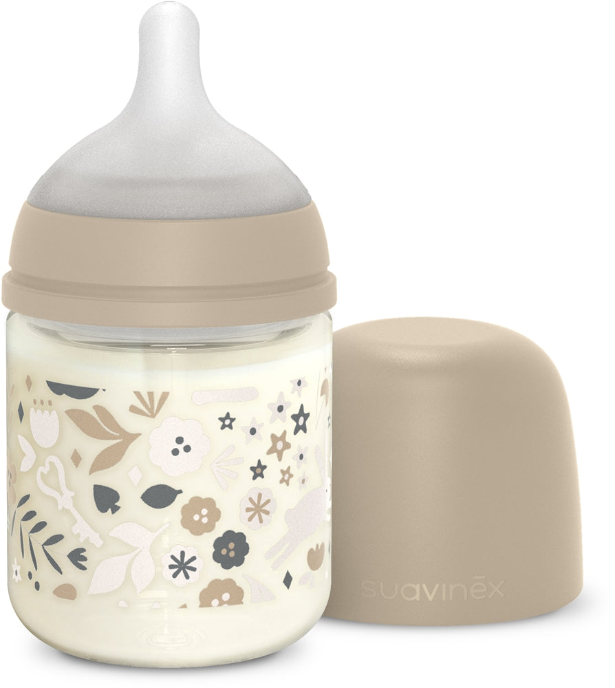 Suavinex Biberon Vetro Silicone S Wonderland Beige 120ml